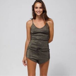 Beliza Heather Gray Knit Set with Tie Straps